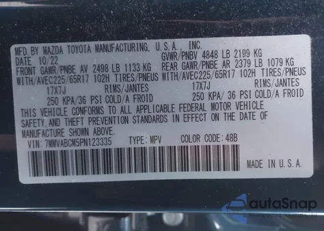 2023 Mazda Cx-50 2.5 S Preferred Plus z USA, uszkodzony, nr VIN 7MMVABCM5PN123335